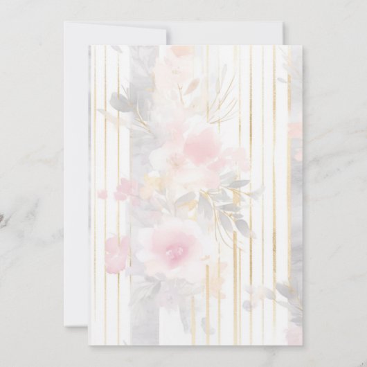 我々は良く待つことができる女の子テディベア赤ちゃんシャワー 招待状 (裏面)