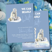 我々は良く待つことができる極熊の冬の赤ちゃんシャワー 招待状