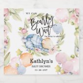 我々は良く待つことができる男の子テディベア赤ちゃんシャワー ビールラベル (シングルラベル)