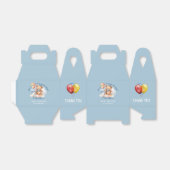 我々は良く待つことができる男の子テディベア赤ちゃんシャワー フェイバーボックス (折り畳みなし)