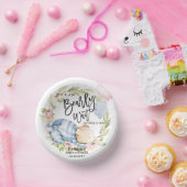 我々は良く待つことができる男の子テディベア赤ちゃんシャワー ペーパーボウル (パーティー)