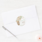 我々は良く待つことができる緑のクマ赤ちゃんシャワー ラウンドシール (封筒)