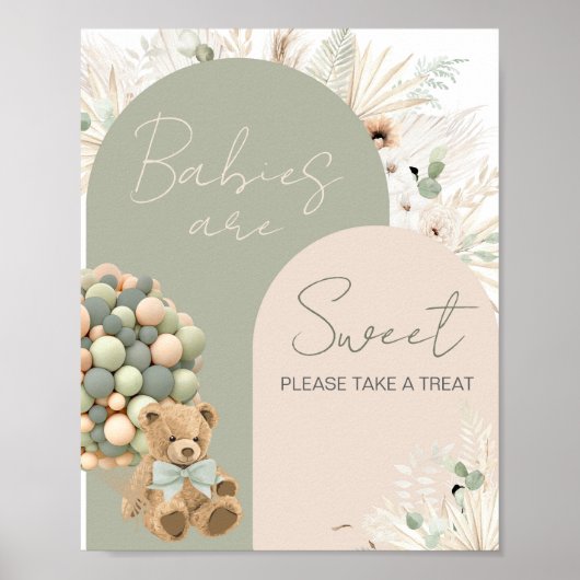 我々は良く待つことができる緑のベビーは甘い ポスター (正面)