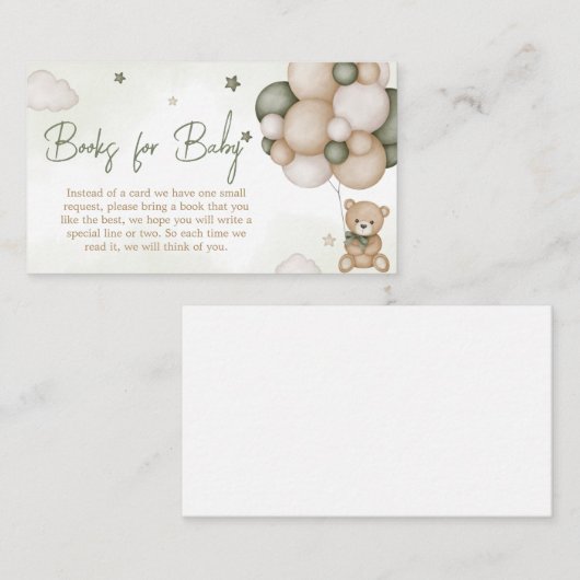 我々は良く待つことができる緑のボホーブックベビー エンクロージャーカード (正面/裏面)