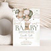 我々は良く待つことができる緑のボホ赤ちゃんシャワー 招待状