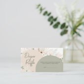 我々は良く待つことができる緑の赤ちゃんシャワーおむつラッフル エンクロージャーカード (スタンド正面)