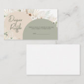 我々は良く待つことができる緑の赤ちゃんシャワーおむつラッフル エンクロージャーカード (正面/裏面)