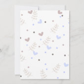 我々は良く待つことができる青いバルーン赤ちゃんシャワー 招待状 (裏面)