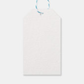 我々は良く待つことができる青い気球の赤ちゃんシャワー ギフトタグ (裏面)