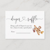 我々は良く待つことができる飛行機おむつラッフルを負担する エンクロージャーカード (正面)