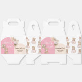 我々は良く待つ女の子の赤ちゃんシャワーお願いボックス フェイバーボックス (見開き)