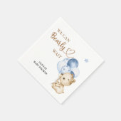 我々は良く待つ男の赤ちゃんの赤ちゃんシャワー スタンダードカクテルナプキン (角)