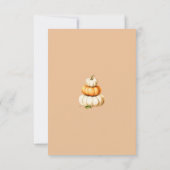 我々は良く待つ秋赤ちゃんシャワーサンキューカード カード (裏面)