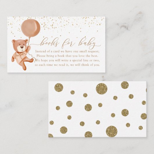 我々は茶色の本のベビーを待つことができる エンクロージャーカード (正面/裏面)