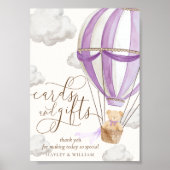 我々は薄紫ベアカードやギフトを待つことができる ポスター (正面)