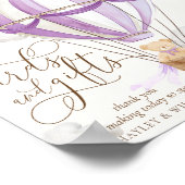 我々は薄紫ベアカードやギフトを待つことができる ポスター (角)