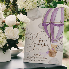 我々は薄紫ベアカードやギフトを待つことができる ポスター