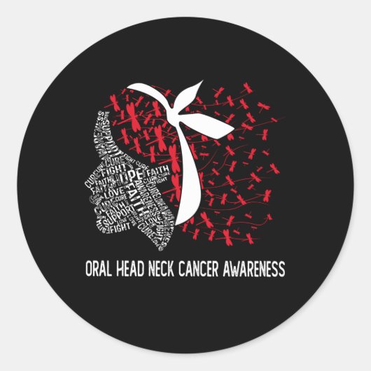 我々は衣服赤白の口頸部がん患者 ラウンドシール (正面)