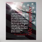 我々は覚えている、我々は感謝している ポスター (正面)