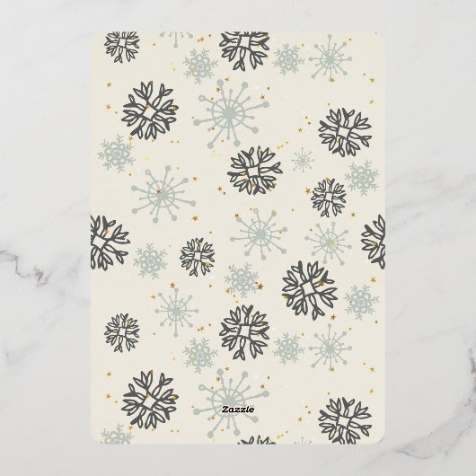 我々は試みた |クリスマスおもしろい。 |フルフォト |ポートレート 箔シーズンカード (裏面)