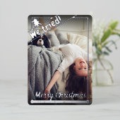 我々は試みた |クリスマスおもしろい。 |フルフォト |ポートレート 箔シーズンカード (立ち正面)