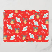 我々は試みた |クリスマスおもしろい。 |横向き写真かわいい 箔シーズンカード (裏面)