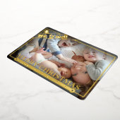 我々は試みた |クリスマスおもしろい。 |横向き写真かわいい 箔シーズンカード (回転した状態)