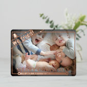 我々は試みた |クリスマスおもしろい。 |横向き写真かわいい 箔シーズンカード (立ち正面)