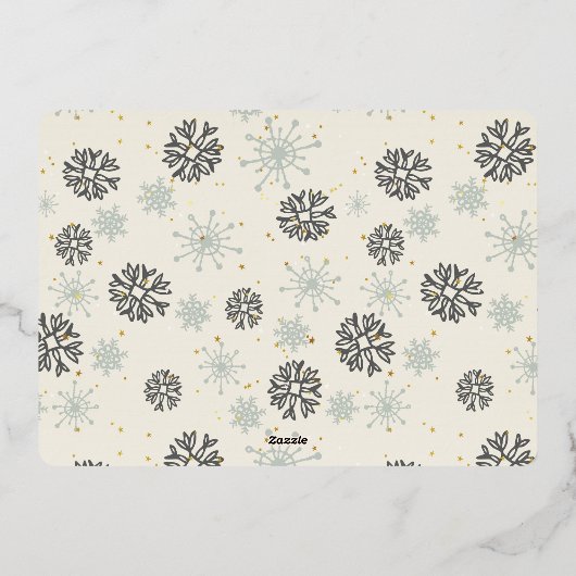 我々は試みた |クリスマスおもしろい。 |横向き写真かわいい 箔シーズンカード (裏面)