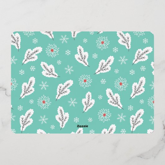 我々は試みた |クリスマスおもしろい。 |横向き写真かわいい 箔シーズンカード (裏面)