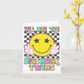 我々は誕生日ツインレトロツインアザ カード (黄色い花)