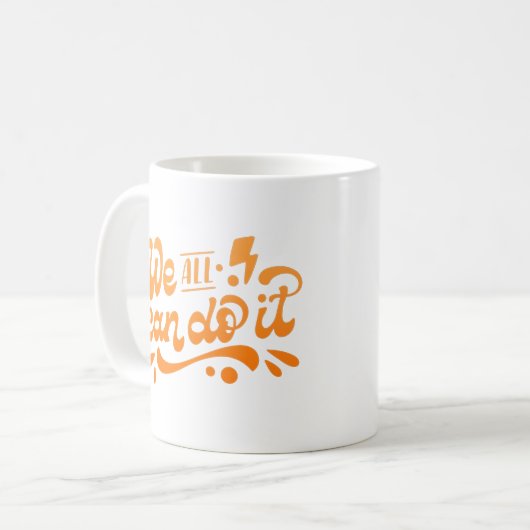 我々は誰でもできる コーヒーマグカップ (正面左)