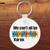 我々は誰もが神経典型的なカレンのミームになることができないおもしろい キーホルダー (裏面)