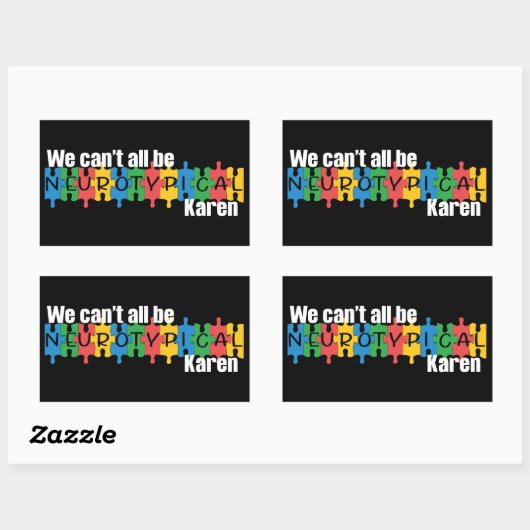 我々は誰もが神経典型的なカレンのミームパッおもしろいクではない 長方形シール (シート)