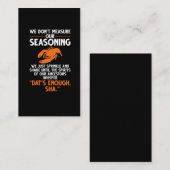 我々は調味料を測らないクロウフィッシュの引用文 名刺 (正面/裏面)