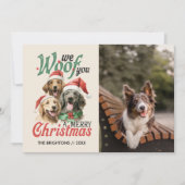 我々は貴様をメリークリスマス犬のペット毛皮で愛している シーズンカード (正面)