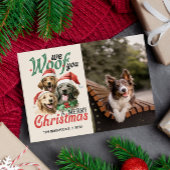 我々は貴様をメリークリスマス犬のペット毛皮で愛している シーズンカード