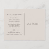 我々は買新しい家のクリーム&ティール(緑がかった色)発表 案内ポストカード (裏面)