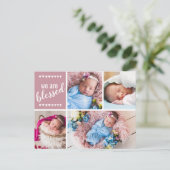 我々は賛美 |誕生のお知らせ |ありがとうございます ポストカード (スタンド正面)