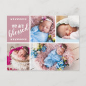 我々は賛美 |誕生のお知らせ |ありがとうございます ポストカード (正面)