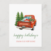 我々は赤いトラック松の木、休日を移動した 案内ポストカード (正面)