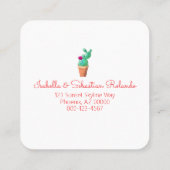 我々は赤いドアを南西にポッテッドサボテンを移動した スクエア名刺 (裏面)