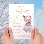 我々は赤ちゃんガールシャワー招待状を心待ち 招待状