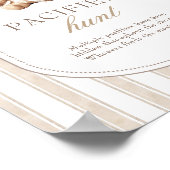 我々は赤ちゃんシャワーおしゃぶり狩り標識を待つことができる ポスター (角)