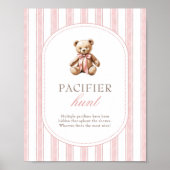 我々は赤ちゃんシャワーおしゃぶり狩り標識を待つことができる ポスター (正面)