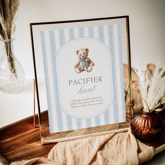 我々は赤ちゃんシャワーおしゃぶり狩り標識を待つことができる ポスター