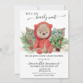 我々は赤ちゃんシャワーのクリスマスボホベア待つことができる 招待状 (正面)