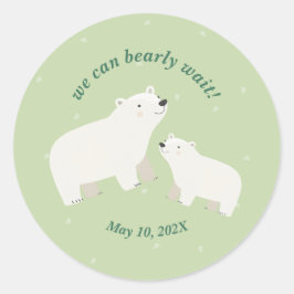 我々は赤ちゃんシャワーを待つことができる紙プレート ラウンドシール