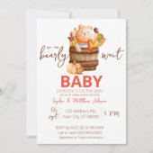 我々は赤ちゃんシャワーを待つことができる、秋ミニマリスト 招待状 (正面)