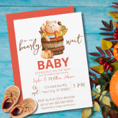 我々は赤ちゃんシャワーを待つことができる、秋ミニマリスト 招待状